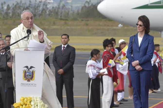 TEXTO Y VIDEO: Discurso del Papa Francisco en ceremonia de bienvenida en Ecuador