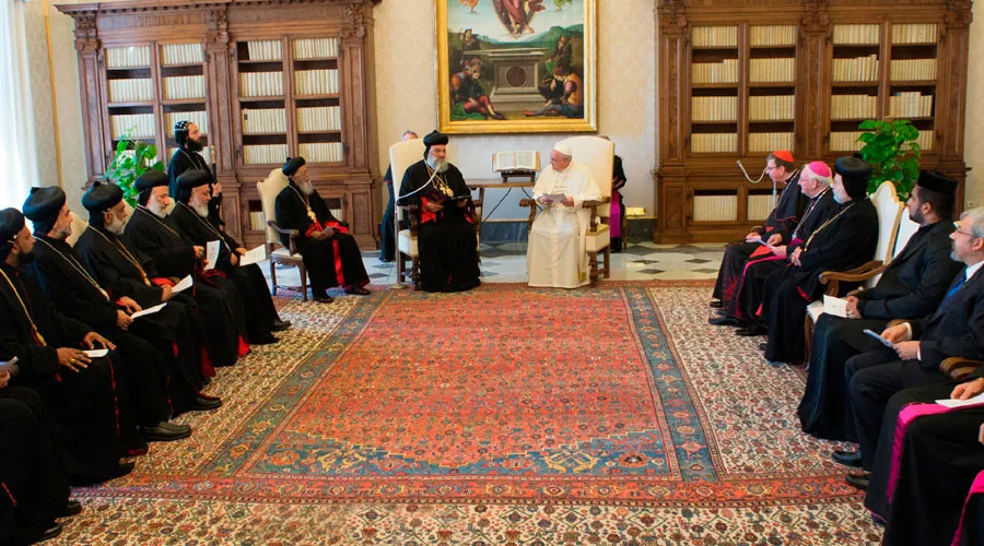 El Papa Francisco en el encuentro con los ortodoxos esta mañana. Foto L'Osservatore Romano?w=200&h=150