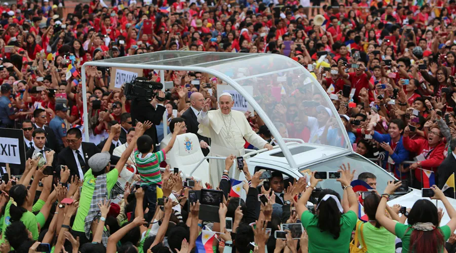 Papa Francisco en Filipínas. Foto: Alan Holdren / ACI Prensa