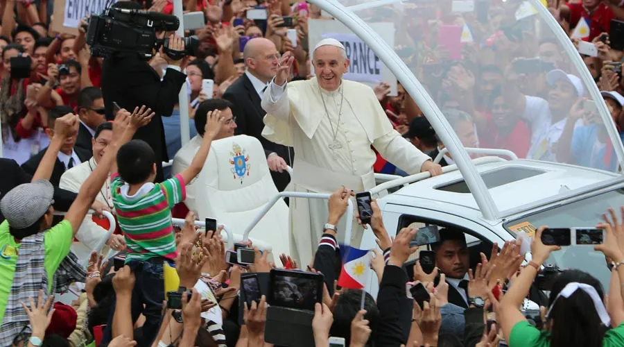 Papa Francisco en Filipinas. Foto: Alan Holdren / ACI Prensa.