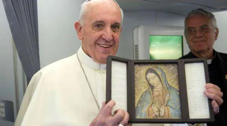 Papa Francisco dedica estas palabras a la Virgen de Guadalupe a través de Twitter