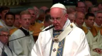 Misa del Papa Francisco con sacerdotes, religiosos y consagrados / Foto: Captura de video