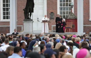 El Papa Francisco en el Independence Mall / Foto: Alan Holdren (ACI Prensa) 