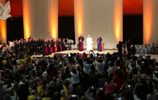Papa Francisco en el encuentro con la sociedad civil paraguaya / Foto: Alan Holdren (ACI Prensa) 