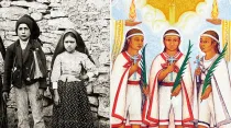Pastorcitos de Fátima. Foto: dominio público / Niños mártires de Tlaxcala en México. Imagen: diócesis de Tlaxcala