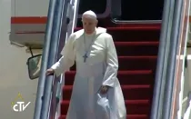 El Papa Francisco llega a Jordania / Foto: Youtube (CTV)