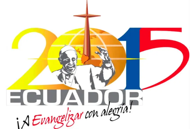 Este es el logo y el lema de la visita papal a Ecuador