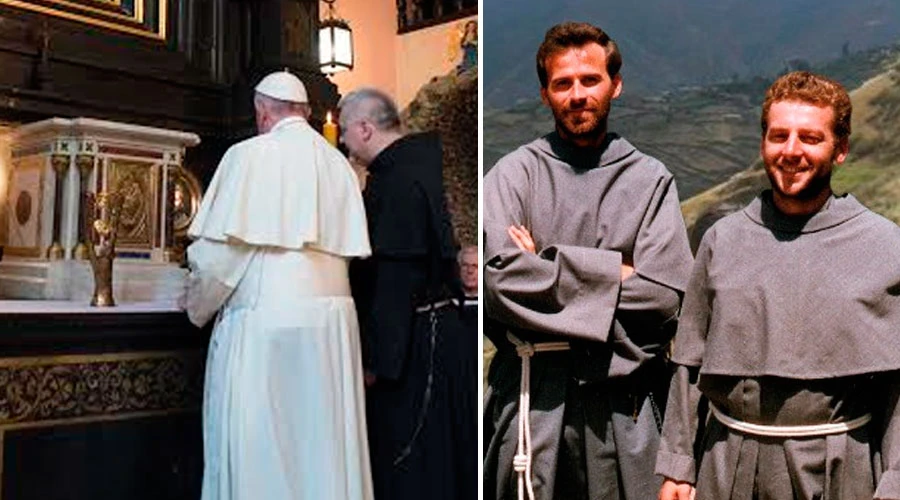 El Papa Francisco reza ante las reliquias de los beatos mártires Michele Tomaszek y Zbigneo Strzalkowski. Foto: L'Osservatore Romano / Los beatos Michele Tomaszek y Zbigneo Strzalkowski?w=200&h=150