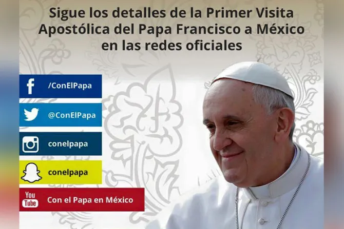 Estas son las cuentas oficiales en redes sociales por visita del Papa Francisco a México