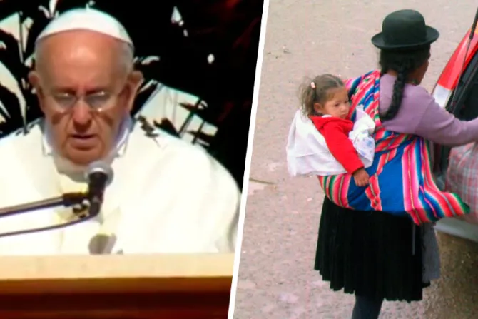 Papa en Bolivia: Me conmuevo cuando veo a las mujeres cargando sobre sí la vida como María