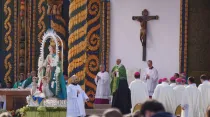 Papa Francisco durante la Misa en Asunción / Foto: David Ramos (ACI Prensa)