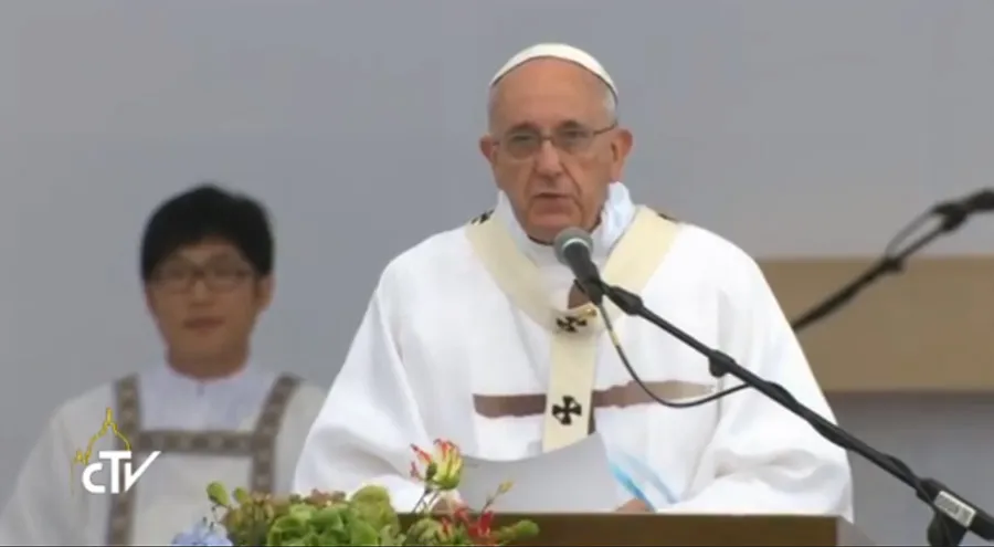 Papa Francisco en la Misa de clausura de la VI Jornada de la Juventud Asiática / Captura CTV?w=200&h=150