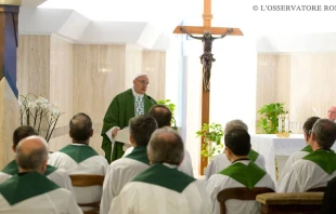 Papa Francisco en la Misa de la Casa Santa Marta / Foto: L'Osservatore Romano 