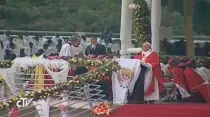 Papa Francisco durante la Misa en el Santuario de los mártires de Namugongo / Foto: Captura Youtube