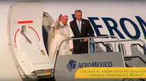 El Papa Francisco ya está en Morelia. Captura pantalla Youtube ConelPapa