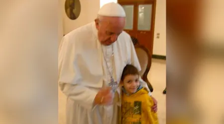 Niño con rara enfermedad envía carta al Papa Francisco y es recibido en audiencia privada