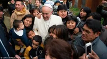 El Papa Francisco en su visita sorpresa ayer en Roma. Foto L'Osservatore Romano