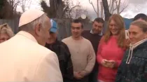 Encuentro del Papa Francisco con refugiados en la periferia de Roma (imagen referencial) / Foto Captura Youtube