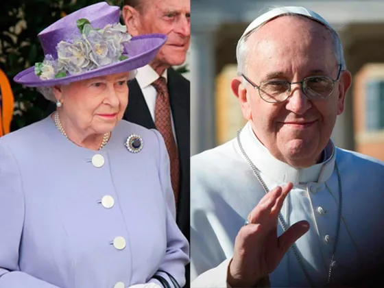 La reina Isabel y el Papa Francisco (Fotos ACI Prensa)
