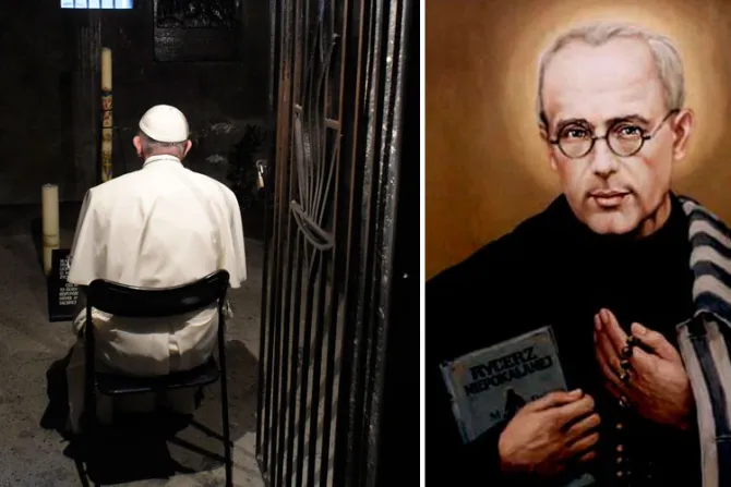 VIDEO: El Papa visita “celda del hambre” donde murió San Maximiliano Kolbe