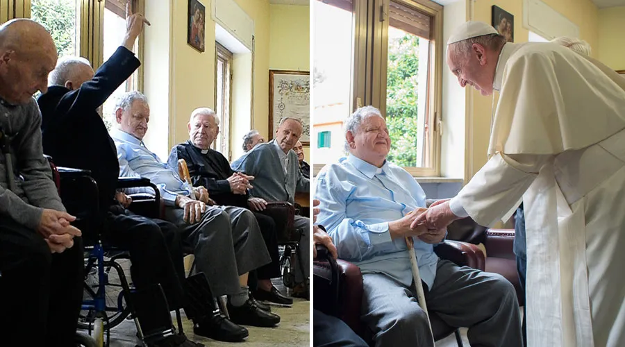 Papa Francisco visita a sacerdotes ancianos de la Casa San Gaetano / Foto: L'Osservatore Romano?w=200&h=150