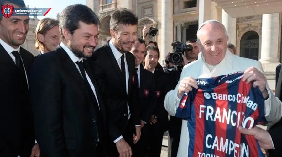 Papa Francisco recibe al Club San Lorenzo / Foto: www.sanlorenzo.com.ar