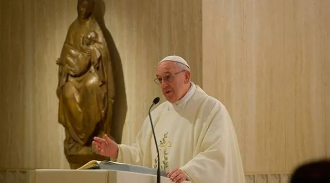 Papa Francisco en Santa Marta. Foto: L'Osservatore Romano