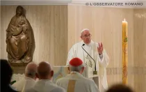 Papa Francisco en Capilla Santa Marta / Foto: L'Osservatore Romano