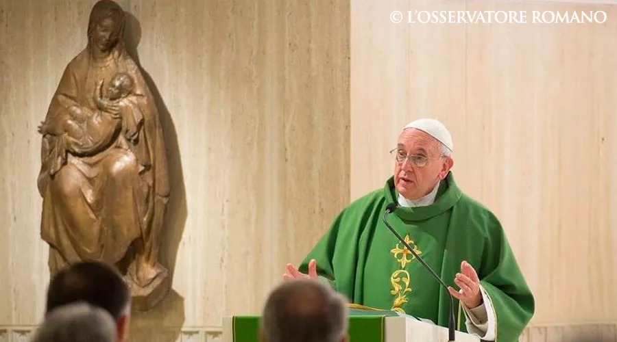 El Papa Francisco en la Misa en la Casa Santa Marta / Foto: L'Osservatore Romano?w=200&h=150