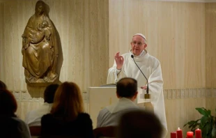 El Papa en Santa Marta. Foto: L'Osservatore Romano 