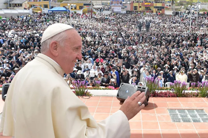 VIDEO: Así se entonó “Hoy he vuelto” para despedir al Papa Francisco en el Quinche