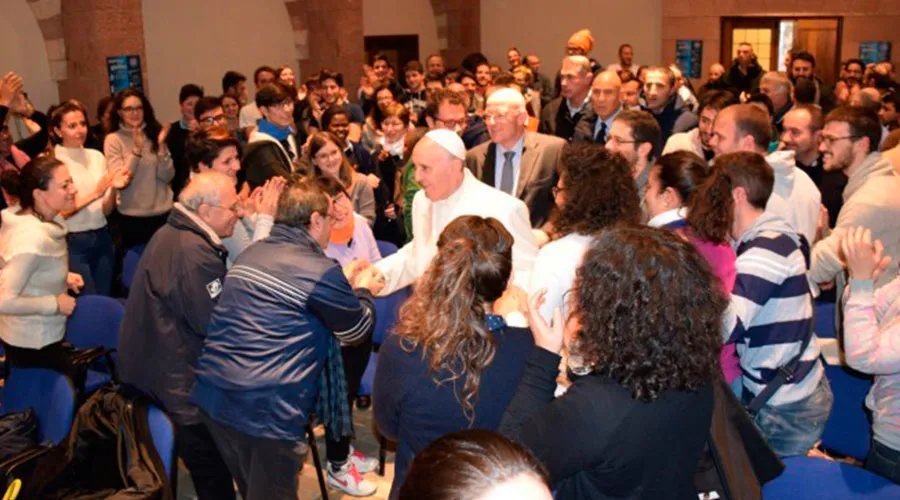 El Papa Francisco durante su anterior visita a Greccio. Foto: Diócesis de Rieti?w=200&h=150