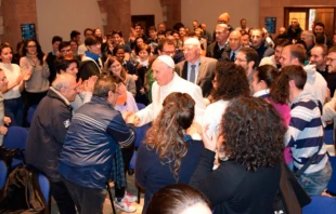 El Papa Francisco visita por sorpresa Greccio. Foto Diu00f3cesis de Rieti 