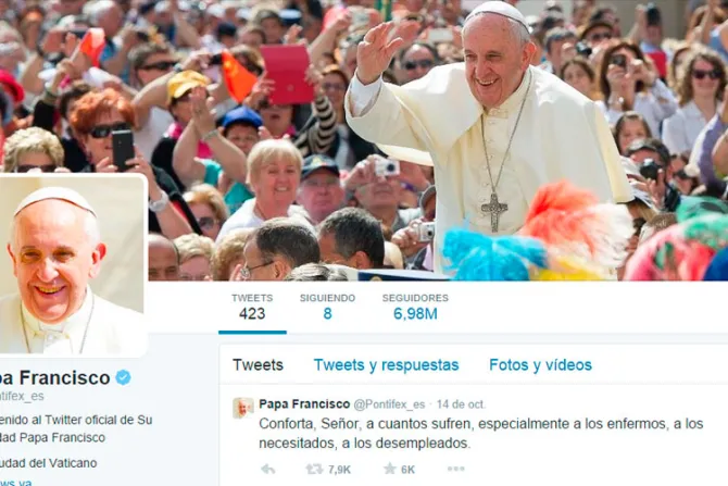 Papa Francisco supera los 16 millones de seguidores en Twitter