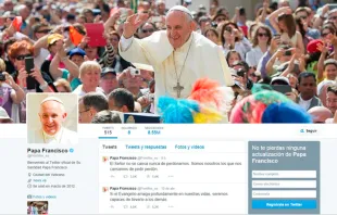 Twitter del Papa Francisco / Foto: Captura de pantalla 