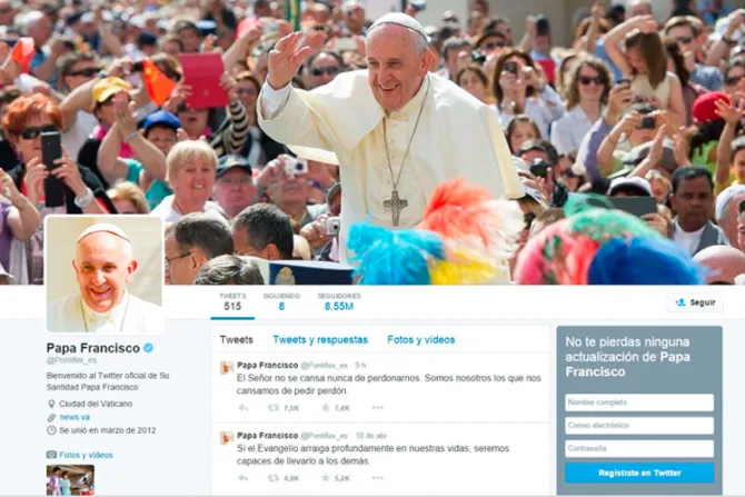 El Papa Francisco bate récords en Twitter: 20 millones de seguidores