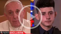 Papa Francisco y joven inmigrante méxicano - Foto: Captura de video