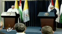 Papa Francisco y Mahmoud Abbas / Foto: Captura Youtube (CTV)