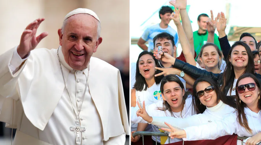 Foto referencial. Papa Francisco - Daniel Ibáñez / ACI Prensa. Jóvenes - Flickr JMJ Rio 2013 CC-BY-NC-SA-2.0