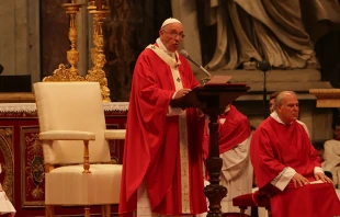 Papa Francisco en Misa de hoy en la Basu00edlica de San Pedro. Foto: Bohumil Petrik / ACI Prensa. 
