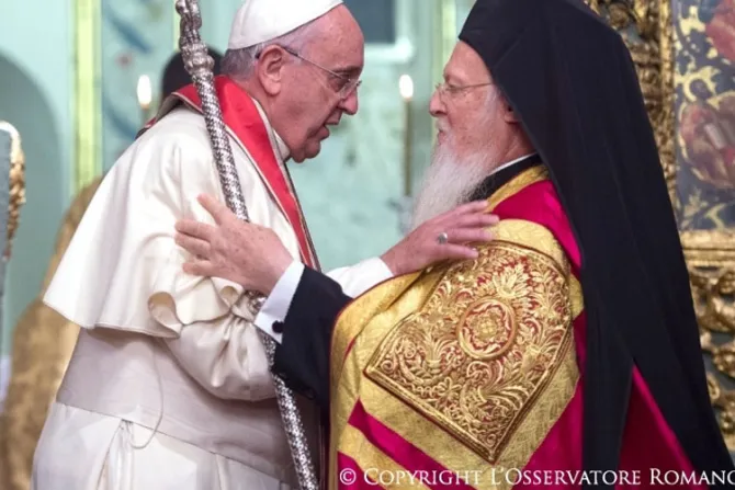 [TEXTO COMPLETO] Declaración conjunta del Papa Francisco y el Patriarca Bartolomé