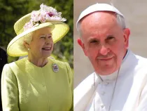Reina Isabel / Papa Francisco. Foto: ACI Prensa