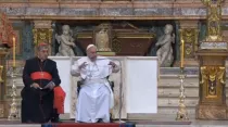 Papa Francisco en encuentro con religiosos. Foto: Captura de video / CTV.