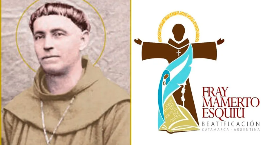 Estampa y logo para beatificación de Fray Mamerto Esquiú. Crédito: Comisión beatificación Fray Mamerto Esquiú.