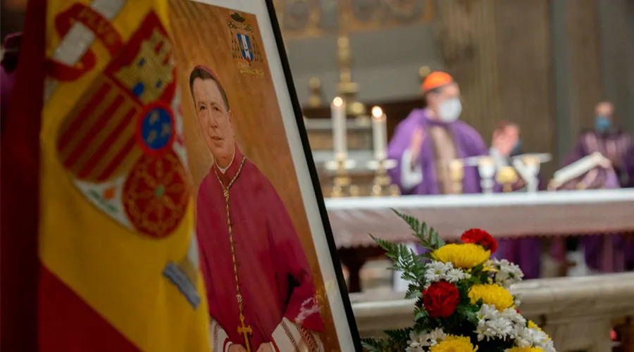 Funeral por Mons. Juan del Río en Roma. Foto: Daniel Ibáñez / ACI Prensa