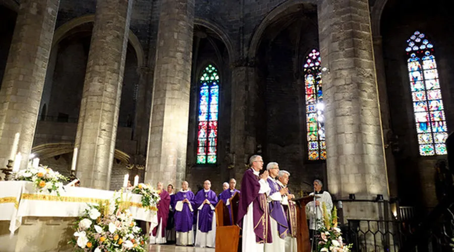 Momento del funeral de Teresa Cardona en Barcelona. Crédito: Oficina Información del Opus Dei?w=200&h=150