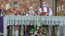 Cardenal Antonio Cañizares, Arzobispo de Valencia (España) celebra funeral por víctimas de COVID. Crédito: Archidiócesis de Valencia / Manolo Guallart 