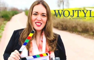 Gaby Ju00e1coba, directora del Festival Internacional de Cine Catu00f3lico, que compartiu00f3 su testimonio en pelu00edcula sobre San Juan Pablo II. 