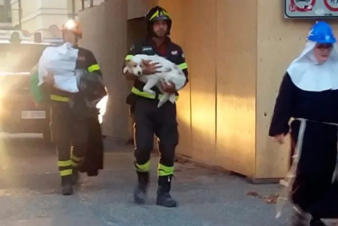Religiosas de Nursia regresan al monasterio para rescatar a su mascota