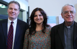 Greg Burke, Paloma Garcu00eda Ovejero y el P. Federico Lombardi / Foto: Alexey Gotovsky (ACI Prensa) 